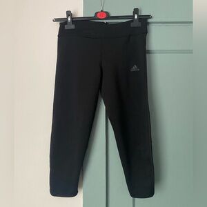 Adidas energy running leggings knee length black climate cool size medium